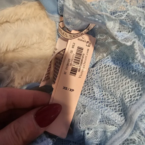 Victoria's Secret Blue Lace Garter Slip XS - Picture 5 of 7